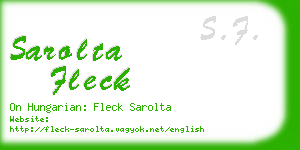 sarolta fleck business card